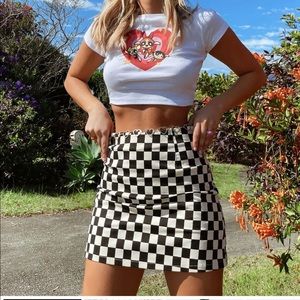 Princess Polly checkered mini skirt